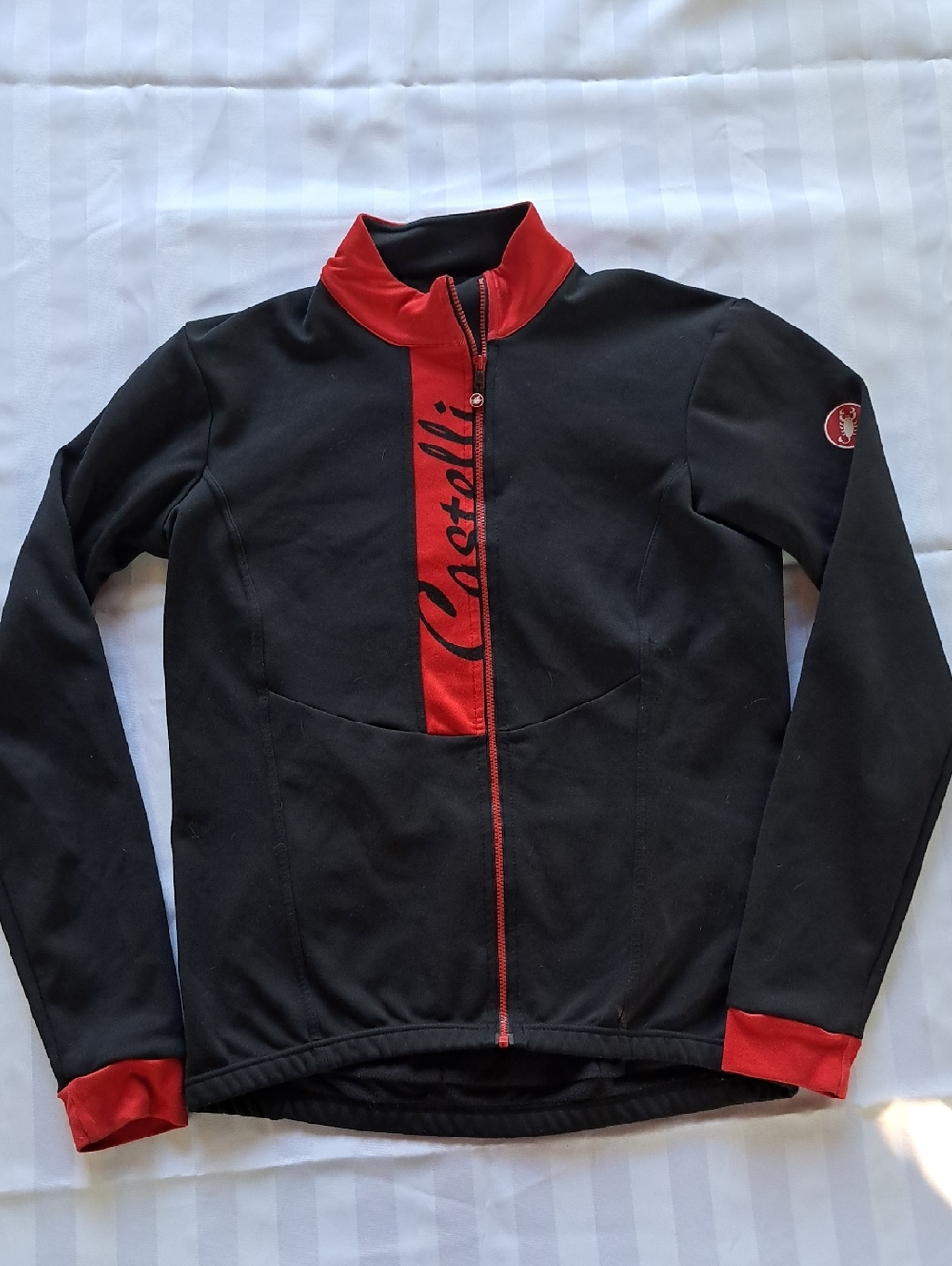 Castelli Cycling Men's Black & Red Zip-Up Sweater